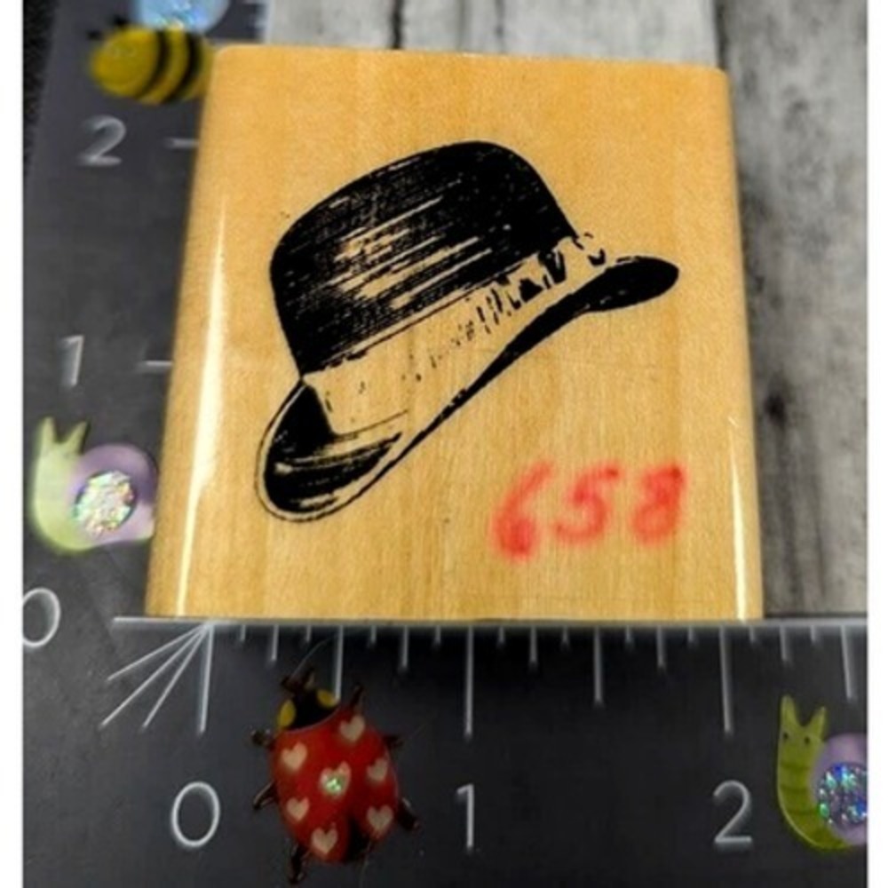 Anita's Fashion Hat Rubber Stamp Wood #A54